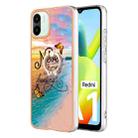 For Xiaomi Redmi A1 Electroplating IMD TPU Phone Case with Ring(Dream Butterfly) - 1