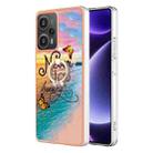 For Xiaomi Poco F5 5G / Redmi Note 12 Turbo Electroplating IMD TPU Phone Case with Ring(Dream Butterfly) - 1