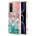 For Xiaomi Poco F5 Pro 5G / Redmi K60 Electroplating IMD TPU Phone Case with Ring(Colorful Scales) - 1