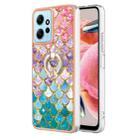 For Xiaomi Redmi Note 12 4G Global Electroplating IMD TPU Phone Case with Ring(Colorful Scales) - 1