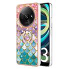 For Xiaomi Redmi A3 Electroplating IMD TPU Phone Case with Ring(Colorful Scales) - 1