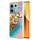 For Xiaomi Redmi Note 13 5G Global Electroplating IMD TPU Phone Case with Ring(Dream Butterfly) - 1