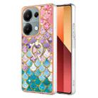For Xiaomi Redmi Note 13 Pro 4G/Poco M6 Pro 4G Electroplating IMD TPU Phone Case with Ring(Colorful Scales) - 1