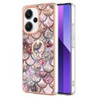 For Xiaomi Redmi Note 13 Pro+ 5G Electroplating IMD TPU Phone Case with Ring(Pink Scales) - 1