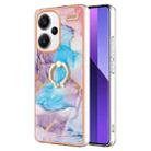 For Xiaomi Redmi Note 13 Pro+ 5G Electroplating IMD TPU Phone Case with Ring(Blue Marble) - 1