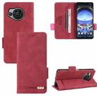 For Sharp Aquos R8 Magnetic Clasp Leather Phone Case(Red) - 1