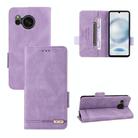 For Sharp Aquos Sense8 Magnetic Clasp Leather Phone Case(Purple) - 1