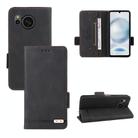 For Sharp Aquos Sense8 Magnetic Clasp Leather Phone Case(Black) - 1