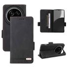 For Sharp Aquos R9 Pro Magnetic Clasp Leather Phone Case(Black) - 1