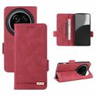 For Sharp Aquos R9 Pro Magnetic Clasp Leather Phone Case(Red) - 1