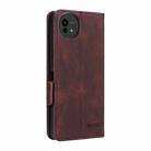 For Sharp Aquos wish5 Magnetic Clasp Leather Phone Case(Brown) - 3