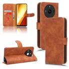 For Realme 11 Skin Feel Magnetic Flip Leather Phone Case(Brown) - 1