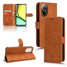 For Realme C67 4G Skin Feel Magnetic Flip Leather Phone Case(Brown) - 1