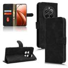 For Realme 12+ Skin Feel Magnetic Flip Leather Phone Case(Black) - 1