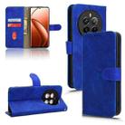 For Realme 12+ Skin Feel Magnetic Flip Leather Phone Case(Blue) - 1