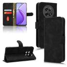 For Realme 12 5G Skin Feel Magnetic Flip Leather Phone Case(Black) - 1