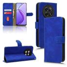 For Realme 12 5G Skin Feel Magnetic Flip Leather Phone Case(Blue) - 1