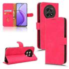 For Realme 12 5G Skin Feel Magnetic Flip Leather Phone Case(Rose Red) - 1