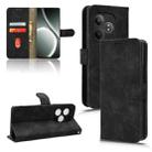 For Realme GT Neo6 SE Skin Feel Magnetic Flip Leather Phone Case(Black) - 1