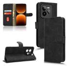 For Realme GT 7 Pro Skin Feel Magnetic Flip Leather Phone Case(Black) - 1
