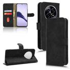 For Realme 13+ 5G Skin Feel Magnetic Flip Leather Phone Case(Black) - 1