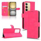 For Realme C75 4G Skin Feel Magnetic Flip Leather Phone Case(Rose Red) - 1