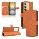 For Realme C75 4G Skin Feel Magnetic Flip Leather Phone Case(Brown) - 1