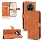 For Realme 14 Pro 5G Skin Feel Magnetic Flip Leather Phone Case(Brown) - 1