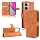 For Realme P3 5G Skin Feel Magnetic Flip Leather Phone Case(Brown) - 1