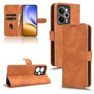 For Realme 14 5G Skin Feel Magnetic Flip Leather Phone Case(Brown) - 1