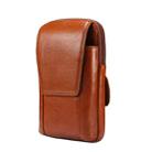 7.2 inch Genuine Leather Crossbody Shoulder Holster Waist Belt Wallet Bag Phone Case(Brown) - 1