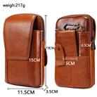 7.2 inch Genuine Leather Crossbody Shoulder Holster Waist Belt Wallet Bag Phone Case(Brown) - 2