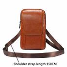 7.2 inch Genuine Leather Crossbody Shoulder Holster Waist Belt Wallet Bag Phone Case(Brown) - 3