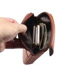 7.2 inch Genuine Leather Crossbody Shoulder Holster Waist Belt Wallet Bag Phone Case(Brown) - 5