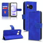 For Sharp Aquos Sense8 Skin Feel Magnetic Flip Leather Phone Case(Blue) - 1