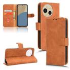 For Sharp Aquos Sense9 Skin Feel Magnetic Flip Leather Phone Case(Brown) - 1