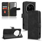 For Sharp Aquos R9 Skin Feel Magnetic Flip Leather Phone Case(Black) - 1