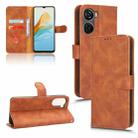 For ZTE Axon 40 Lite Skin Feel Magnetic Flip Leather Phone Case(Brown) - 1