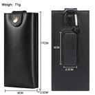 Litchi Texture Waist Belt Wallet Bag For Folding Screen Phone(Black) - 2