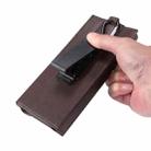 Litchi Texture Waist Belt Wallet Bag For Folding Screen Phone(Black) - 5