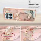 For Honor X8b Electroplating Marble Dual-side IMD Phone Case with Ring(Rose Gold 015) - 3
