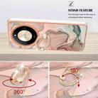 For Honor X9b Electroplating Marble Dual-side IMD Phone Case with Ring(Rose Gold 015) - 3