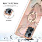 For Motorola Moto G14 Electroplating Marble Dual-side IMD Phone Case with Ring(Rose Gold 015) - 4