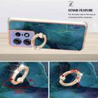 For Motorola Edge 50 Pro Electroplating Marble Dual-side IMD Phone Case with Ring(Green 017) - 3