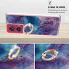 For Motorola Edge 50 Fusion Electroplating Marble Dual-side IMD Phone Case with Ring(Purple 016) - 3