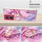 For Motorola Edge 50 Fusion Electroplating Marble Dual-side IMD Phone Case with Ring(Pink 013) - 3