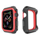 For Apple Watch Series 5 & 4 44mm Shockproof Two Color Protective Case(Black Red) - 1