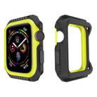 For Apple Watch Series 5 & 4 44mm Shockproof Two Color Protective Case(Black Yellow) - 1