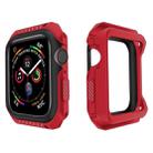 For Apple Watch Series 6 & SE & 5 & 4 44mm Shockproof Two Color Protective Case(Red Black) - 1