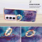 For OPPO Reno12 Pro Global Electroplating Marble Dual-side IMD Phone Case with Ring(Purple 016) - 3